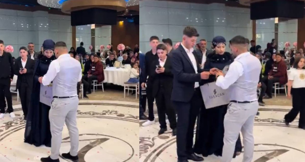 Düğündeki İlginç Takı Töreni: Torbadan Çıkan Paralar İle Şaşırttı