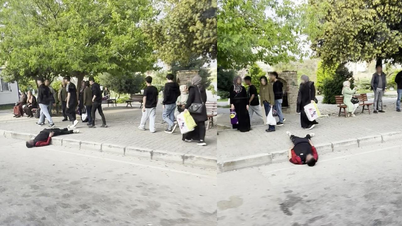 Uyuşturucu Krizi: Durağın Yanında Uyuyakalan Birey Şaşkınlık Yarattı